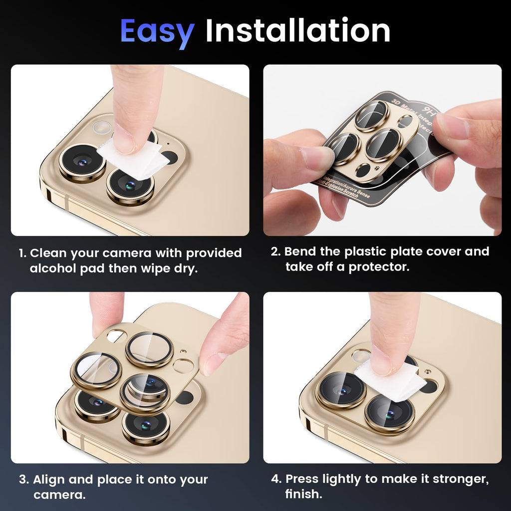 Tensea for iPhone 16 Pro Max/16 Pro/14 Pro Max/14 Pro Camera Lens Protector