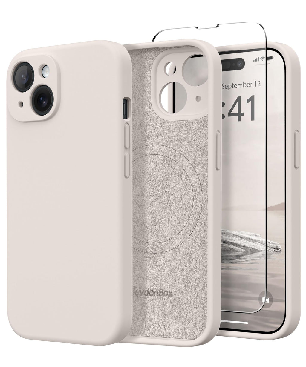 Magnetic for iPhone 12 Case Silicone White