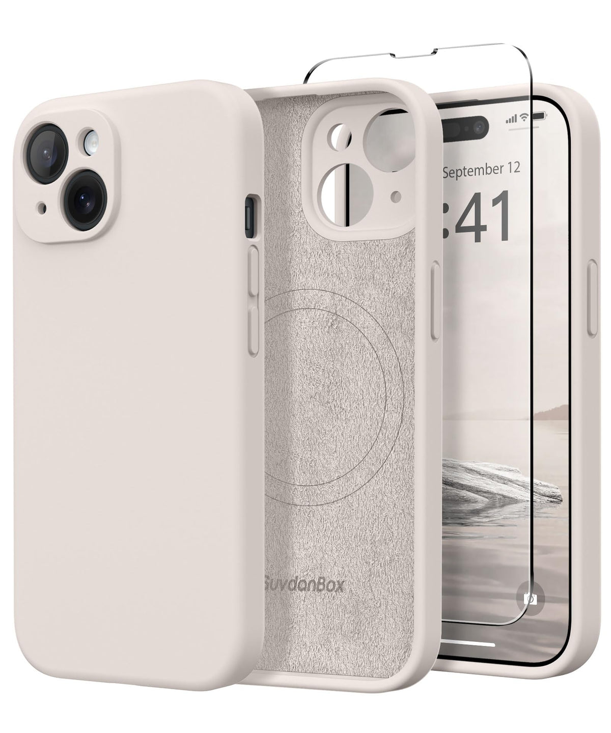 Magnetic for iPhone 12 Case Silicone White