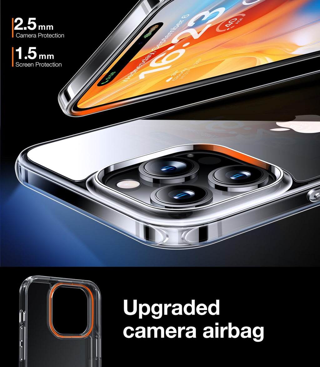 TORRAS for iPhone 14 Pro Max Case, Anti-Yellowing, Crystal Clear