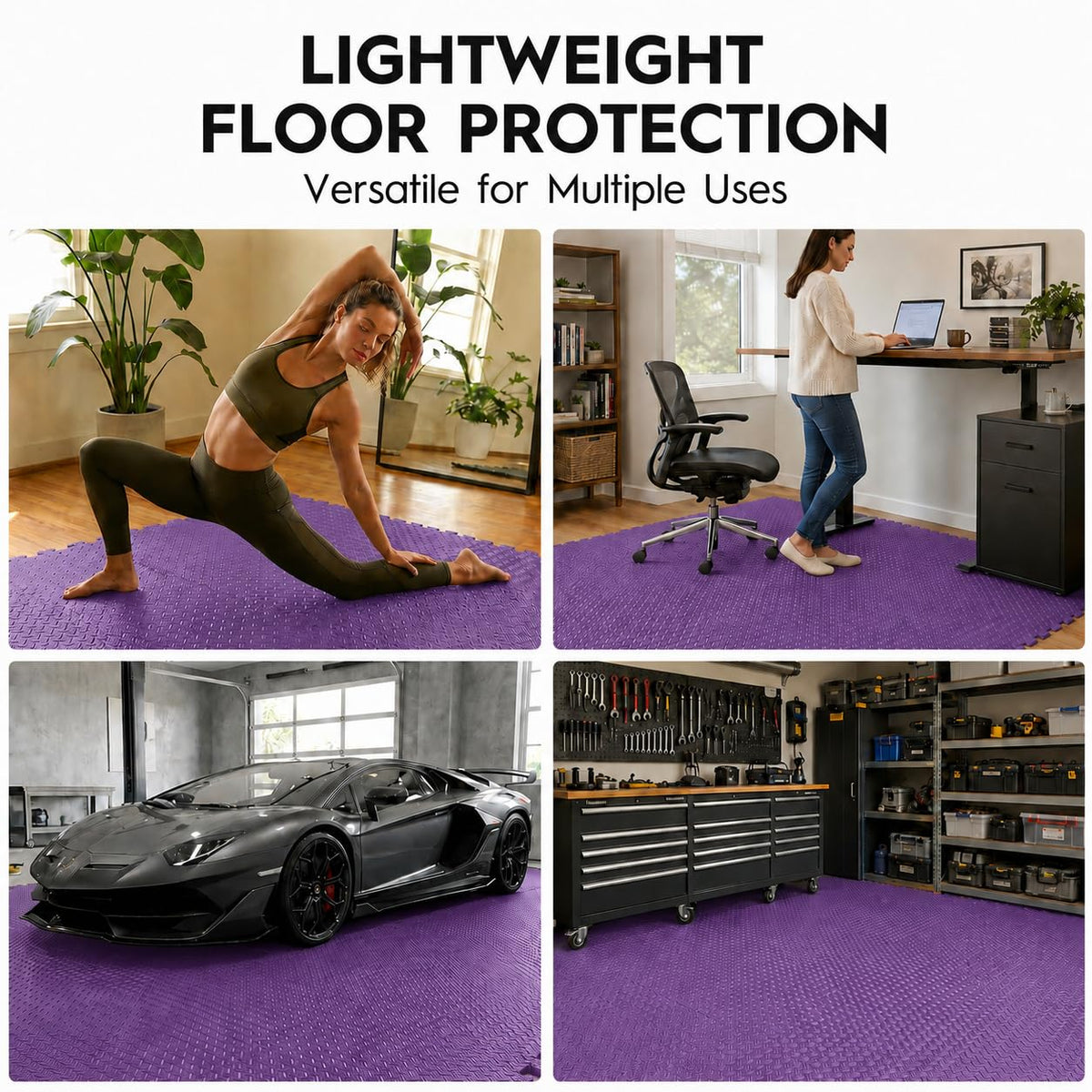 18 Pcs EVA Foam Floor Tiles, Puzzle Exercise Mat Set for Gym
