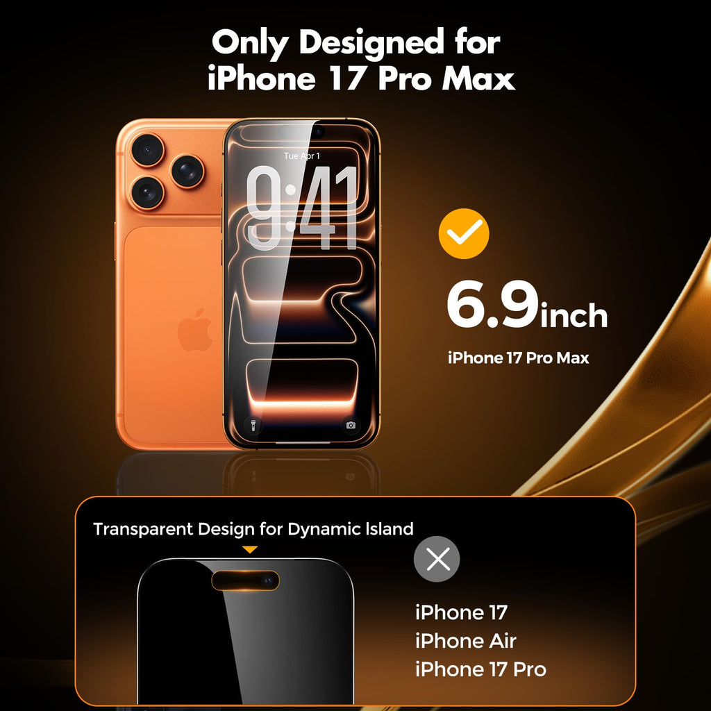 UNBREAKcable Privacy Screen Protector for iPhone 16 Pro Max, Full Coverage