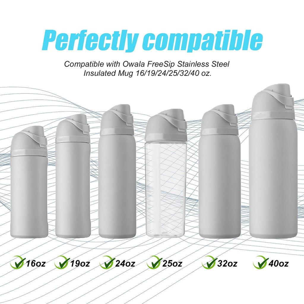 4 Sets Replacement Lid Stopper & Ring Gasket for Owala FreeSip 24oz 32oz