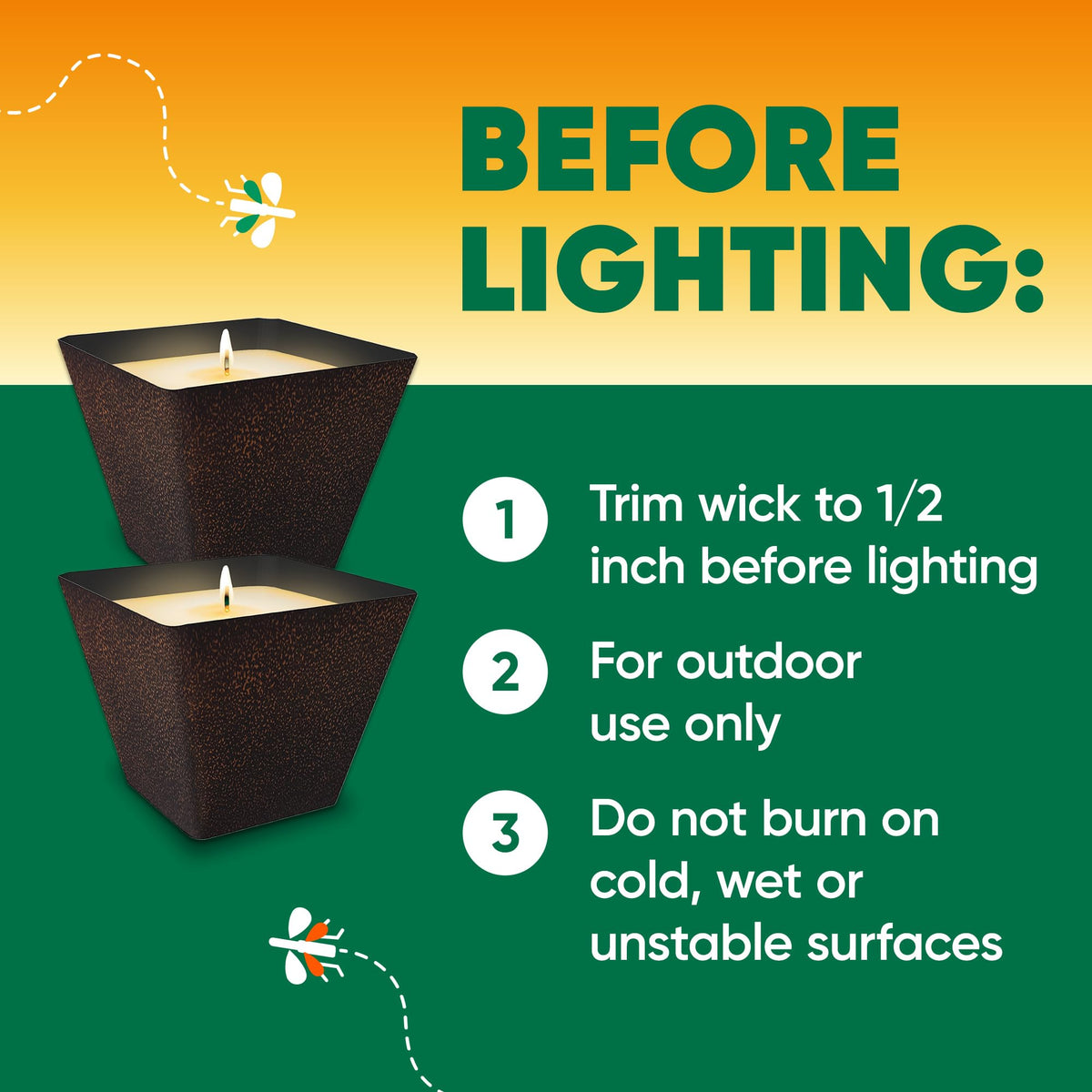 OFF! Backyard Citronella Outdoor Candle, 8 oz (2-Pack)