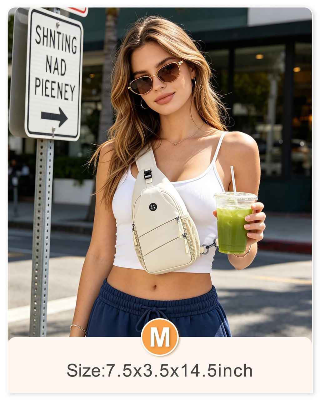 Pritent Crossbody Bags for Women Men Trendy Sling Bag Backpack Casual Chest Bag with Convertible Shoulder Strap