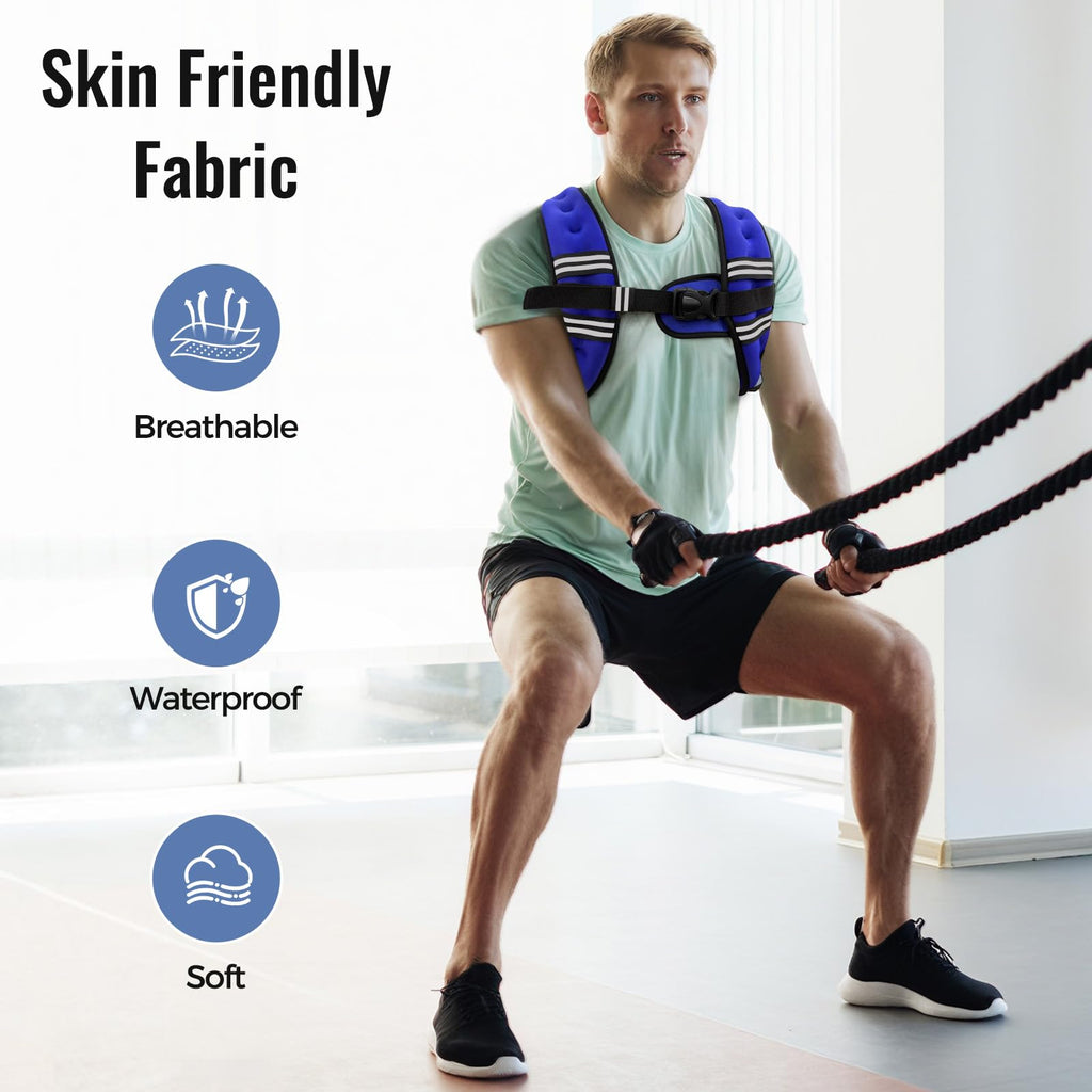 Zeerun Weighted Vest, 6/8/10/12/15/18/20/24/30LB for Men Women