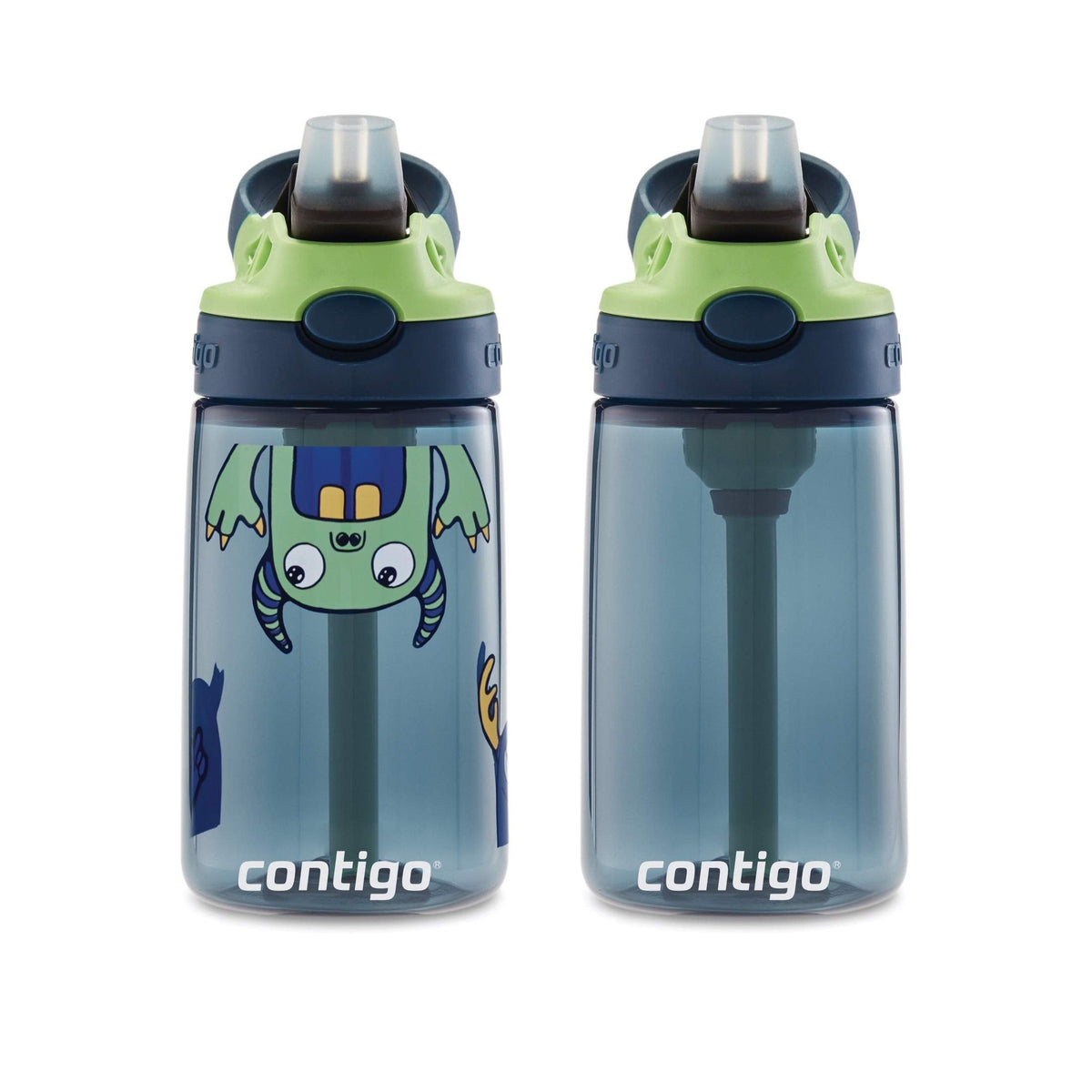 Contigo Aubrey Kids Water Bottle, Dinos & Sharks, 14oz, 2-Count