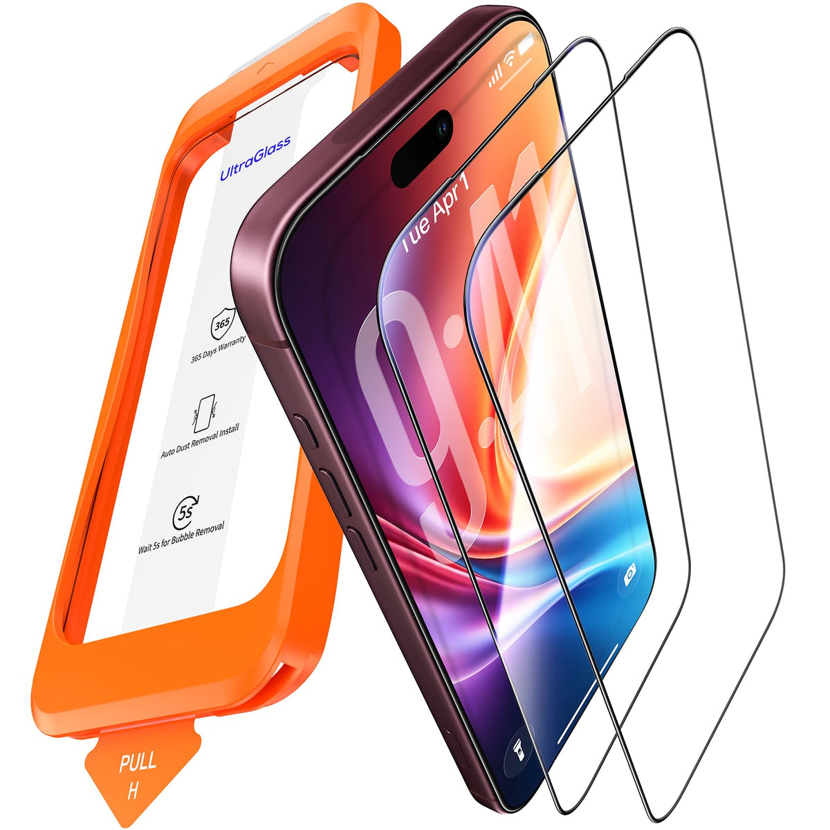 UltraGlass TOP 9H+ Armor for iPhone 17 Pro Privacy Screen Protector, 2 Pack