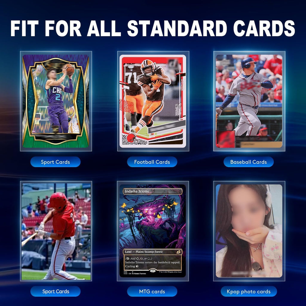 2000ct Card Sleeves for Trading Cards, Clear Soft Baseball Sports Sleeves