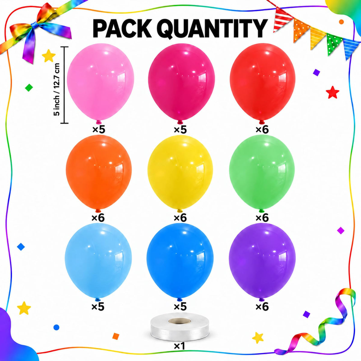 Jobkoo Metallic Green Balloons 5 Inch, Mini Small Chrome Dark Green Balloon