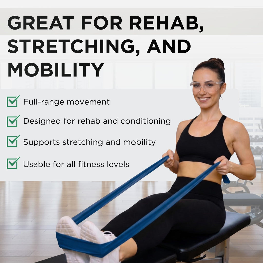 THERABAND Resistance Bands Set, Elastic Bands for Exercise & Physical Therapy, Strength Training for Upper & Lower Body Fitness