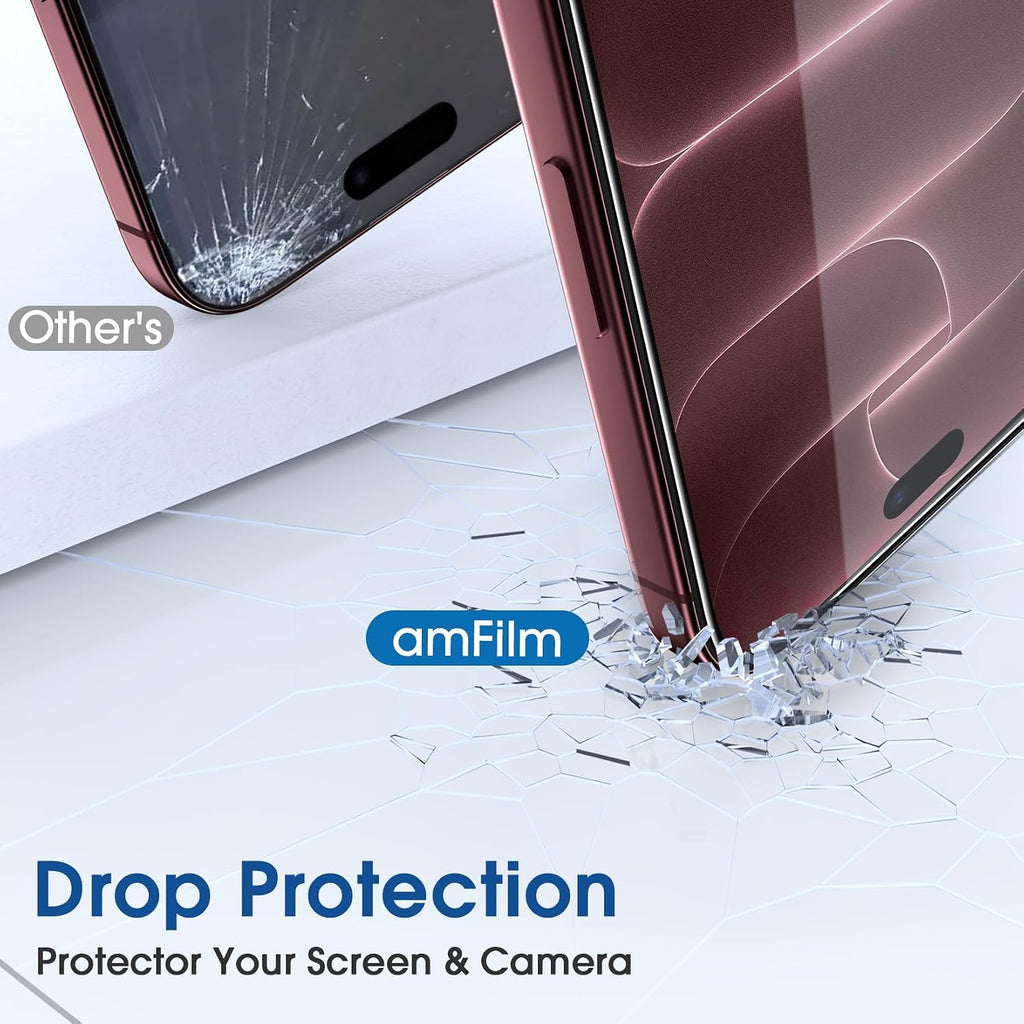 amFilm OneTouch for iPhone 18 Pro Max 6.9'' Screen Protector Tempered Glass