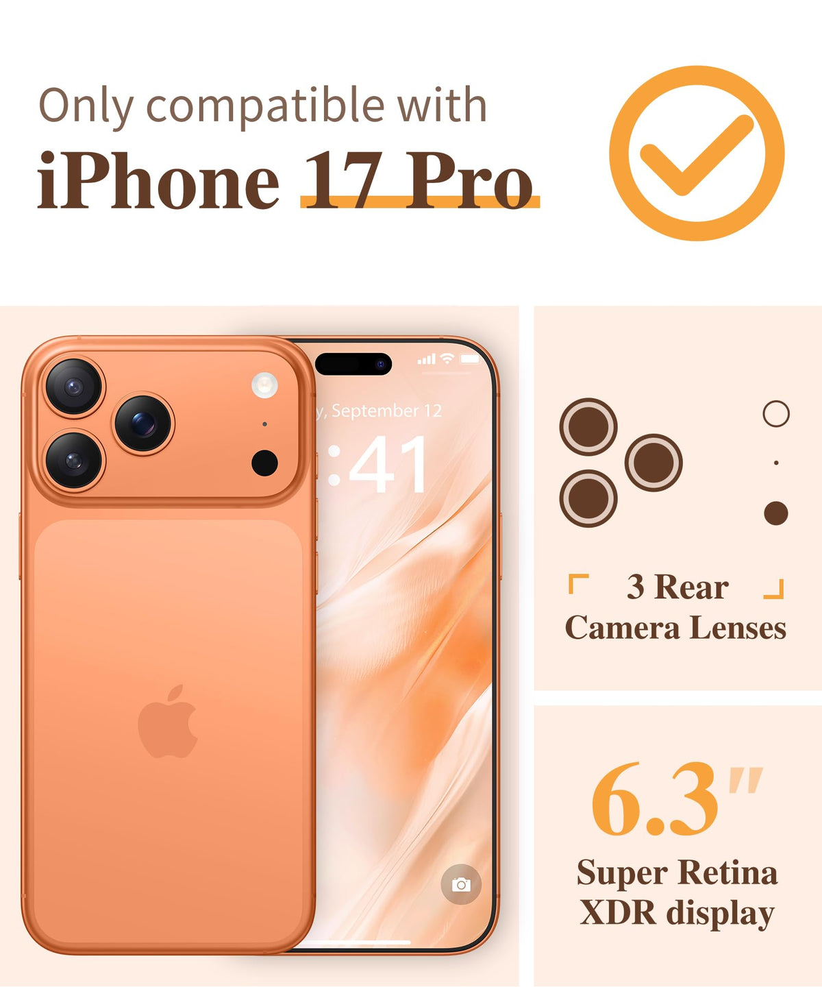 GVIEWIN for iPhone 18 Pro Max Case/17 Pro Max Case Floral Clear Slim Women