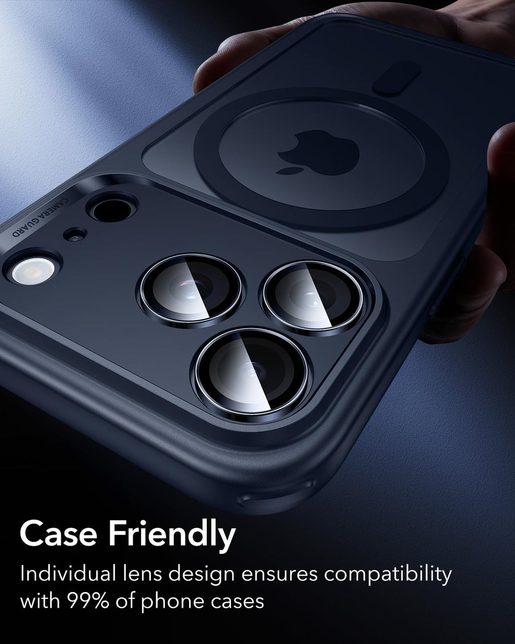 ESR for iPhone Duo Camera Lens Protector, 2 Pack, Black