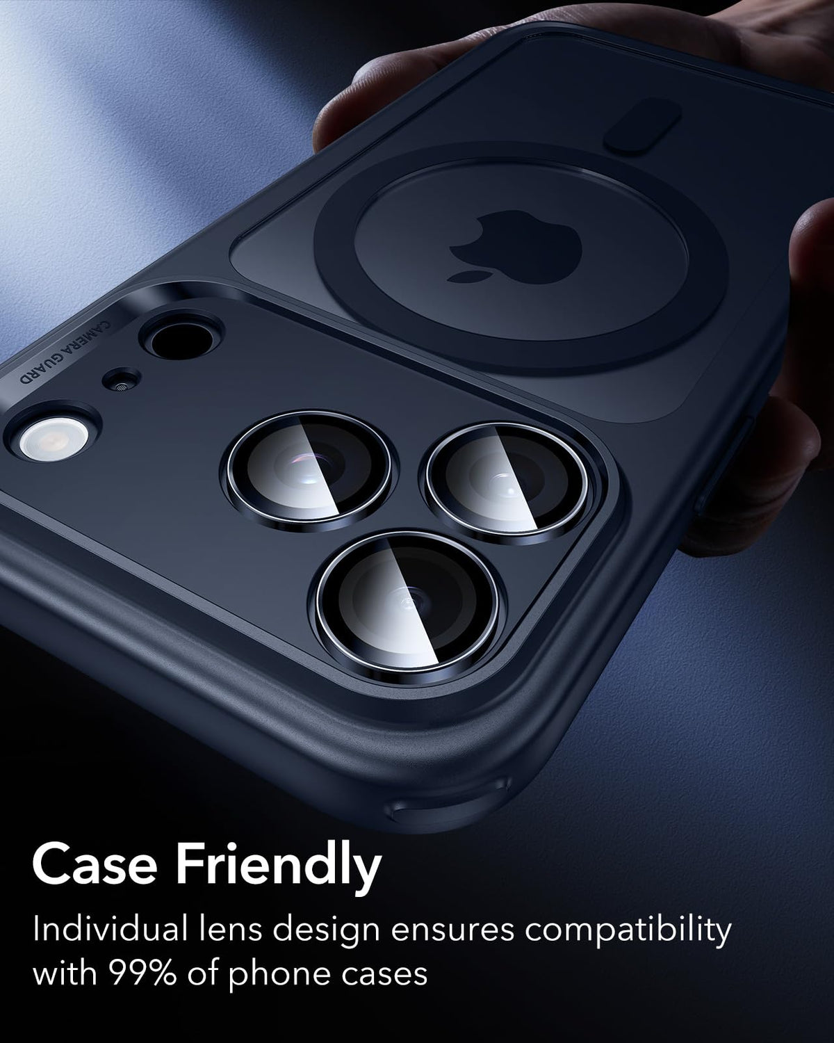 ESR for iPhone Duo Camera Lens Protector, 2 Pack, Black