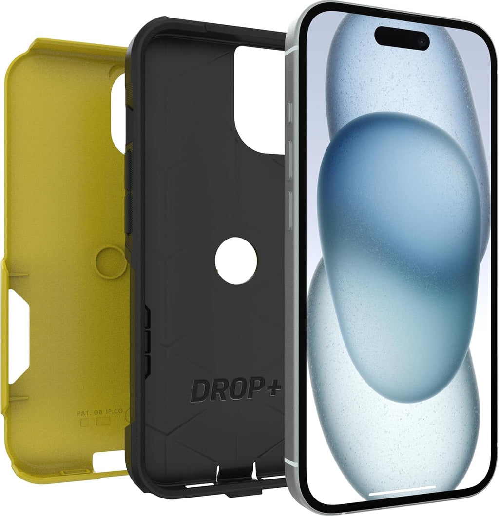 OtterBox iPhone 17e, 16e, 15, 14, & 13 Commuter Series Case - Black, Slim & Tough, Pocket-Friendly, with Port Protection - Thin & Protective iPhone Case, Dual-Layer, Impact Absorbing iPhone Case
