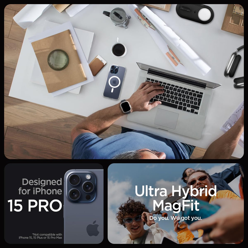 Spigen Ultra Hybrid MagFit for iPhone 17 Pro / 18 Pro Case, Frost Black
