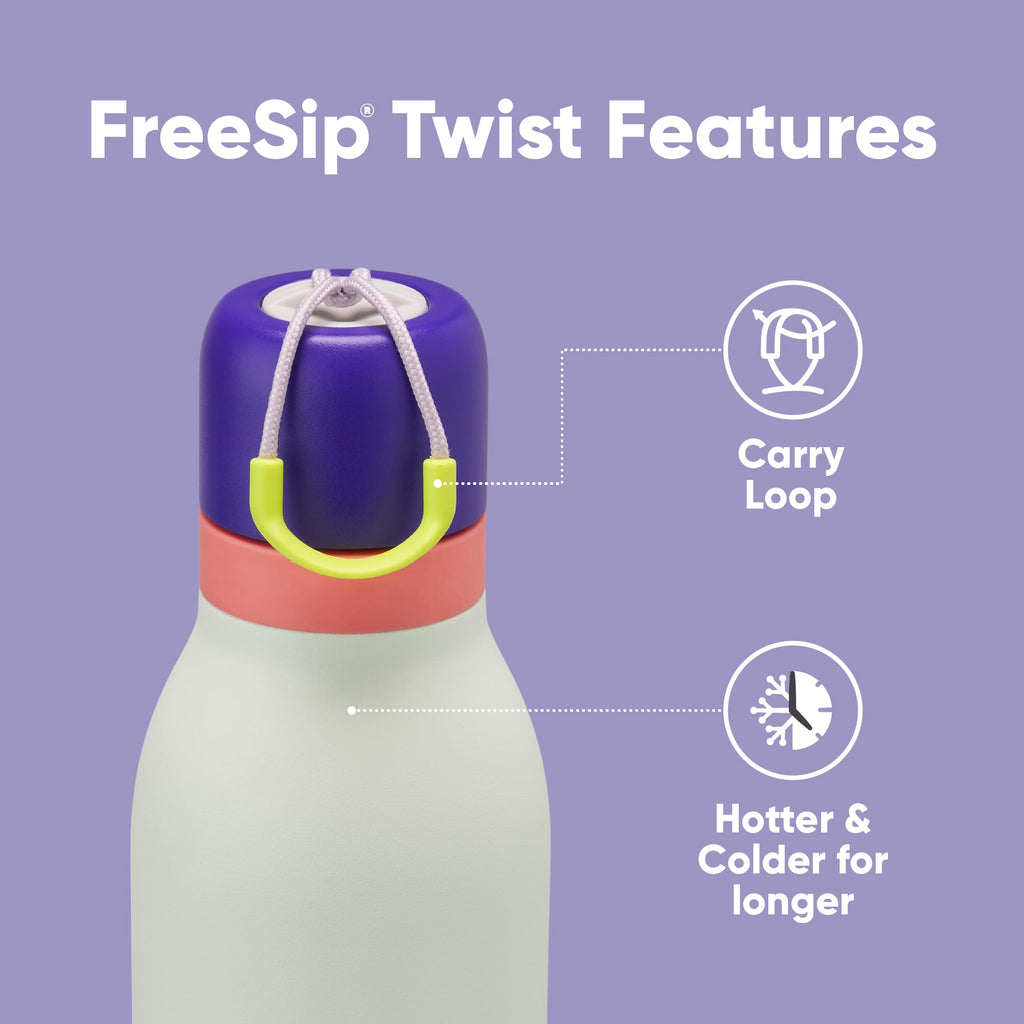 Owala FreeSip Twist Stainless Steel Water Bottle 24 oz Daybreak
