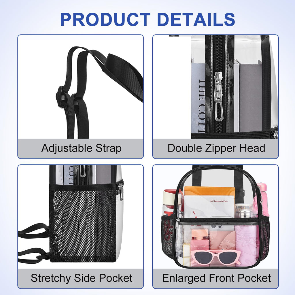 Oraben Clear Backpack for Stadium Events Sports Fan Backpack Stadium Bag