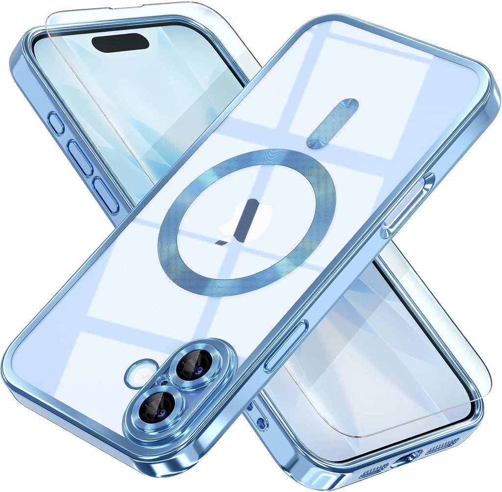 Misea Magnetic for iPhone 17 Case Compatible with MagSafe Light Blue