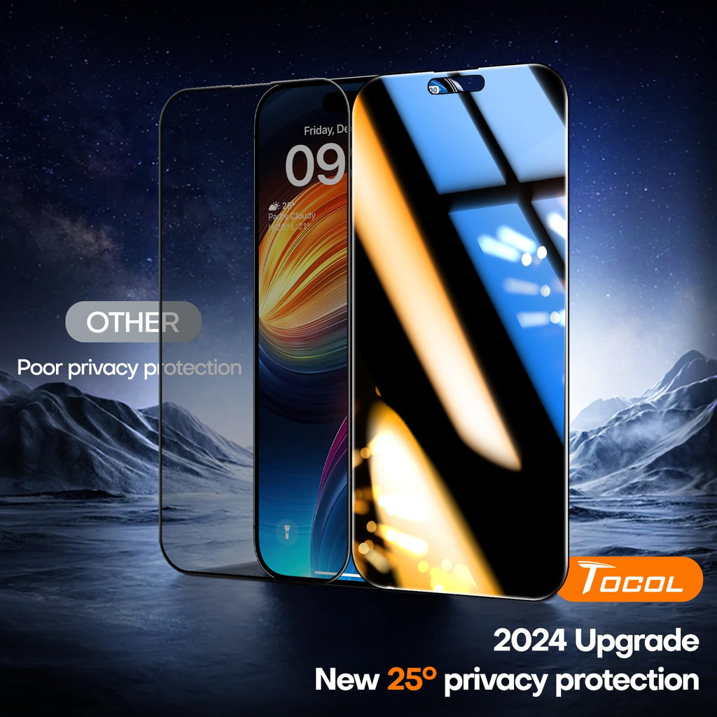 TOCOL for iPhone 17 Pro Max Screen Protector, Easy Installation