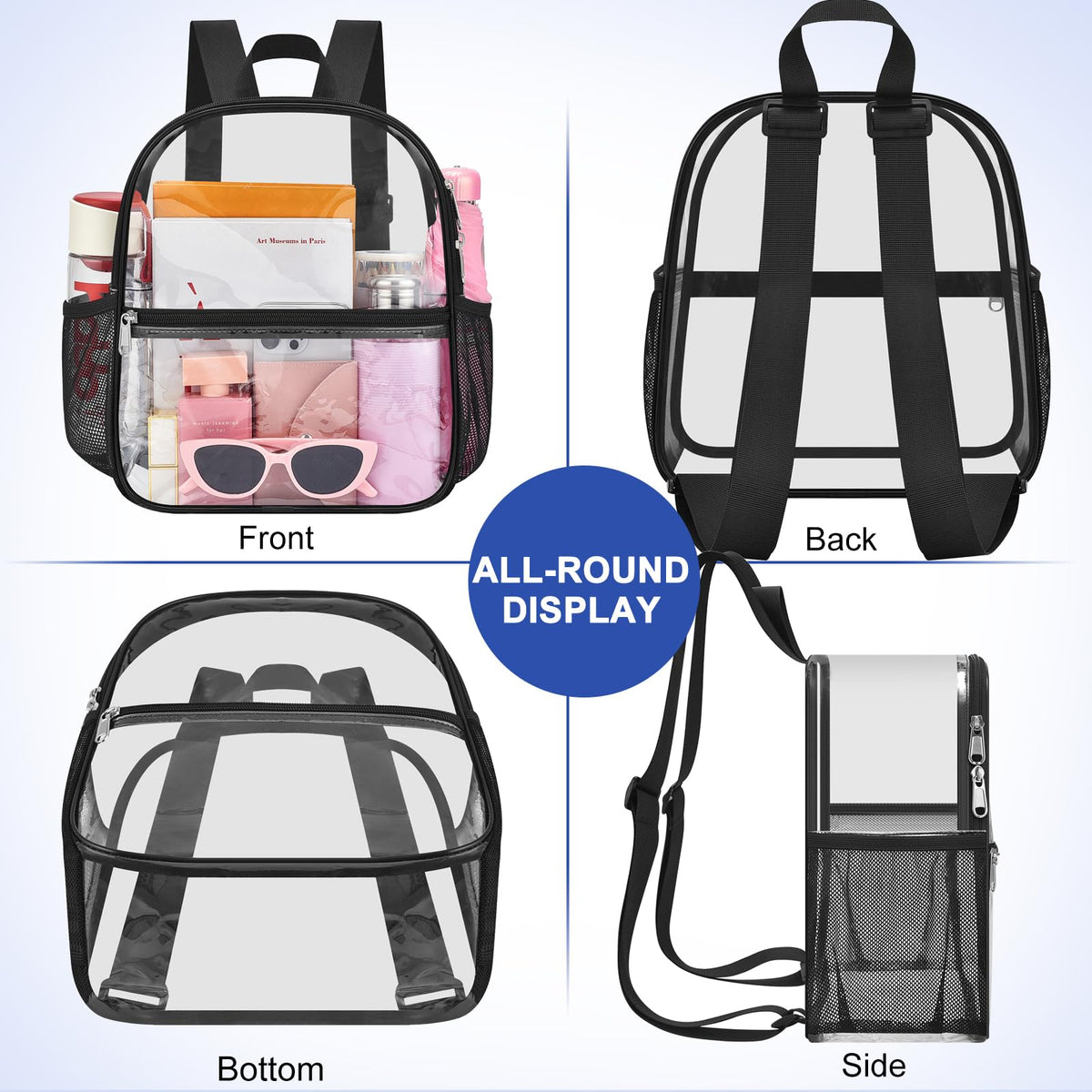Oraben Clear Backpack for Stadium Events Sports Fan Backpack Stadium Bag