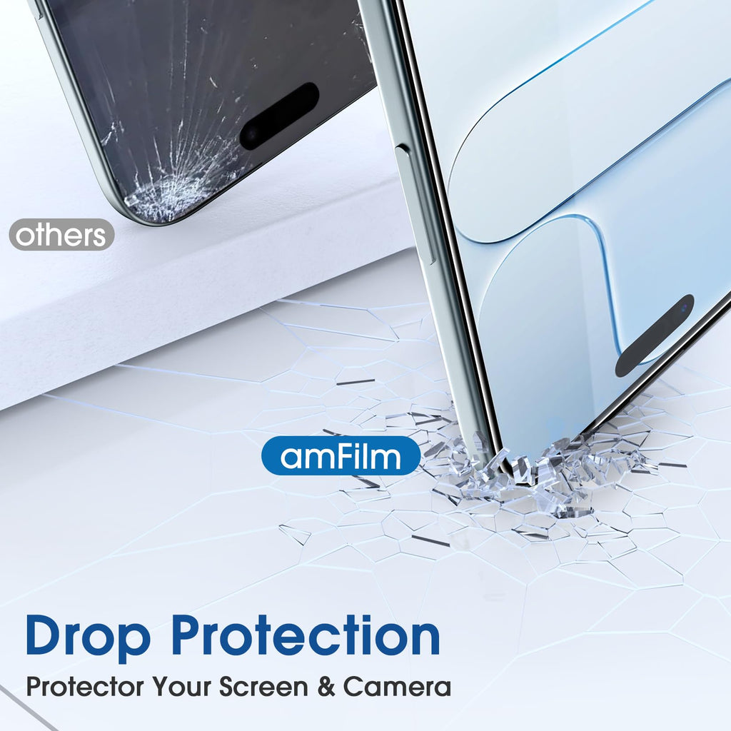 amFilm OneTouch for iPhone 18 Pro Max 6.9'' Screen Protector Tempered Glass