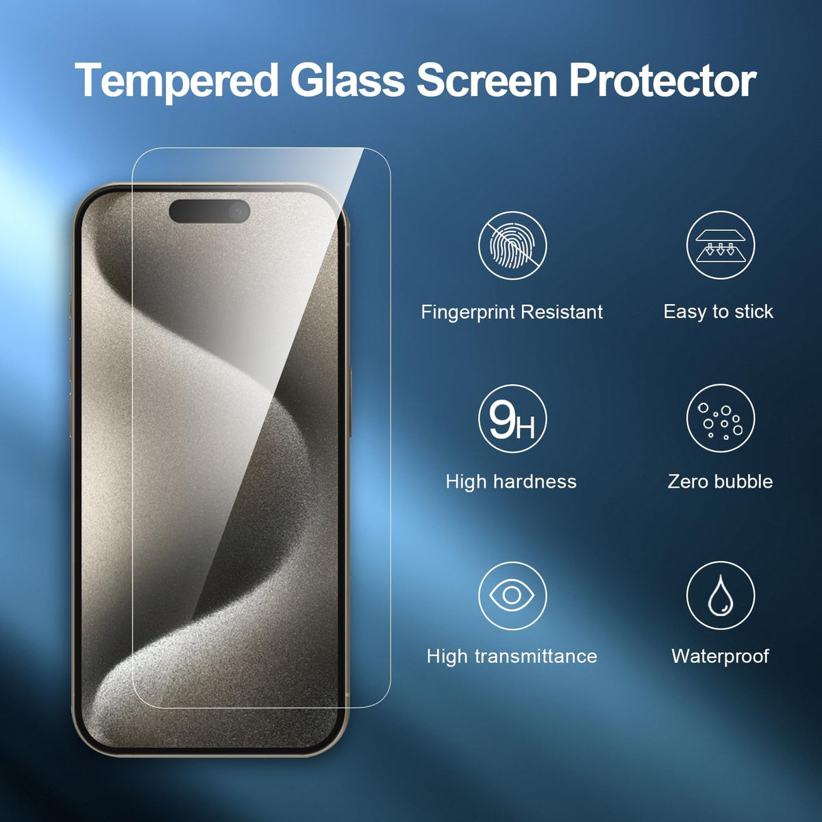 NEW'C for iPhone 16, iPhone 15 Screen Protector Installation Tool Included