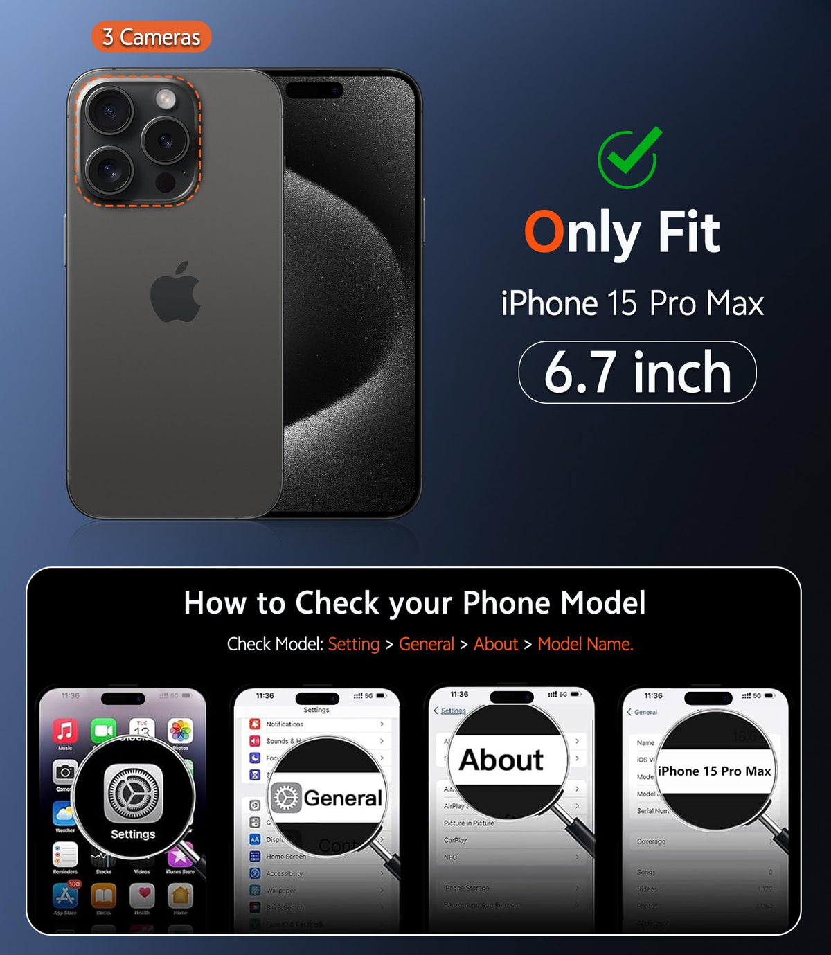 FNTCASE for iPhone 18 Pro Max/17 Pro Max Case Fit for Magsafe