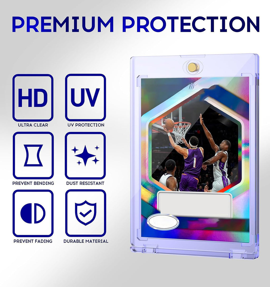 Basthalan 200ct Magnetic Card Holder, 35pt Slim One Touch Card Holder
