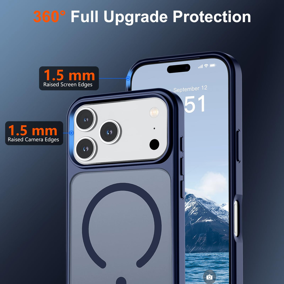 SUPFINE Magnetic for iPhone 18 Pro Max/17 Pro Max Case Dark Blue