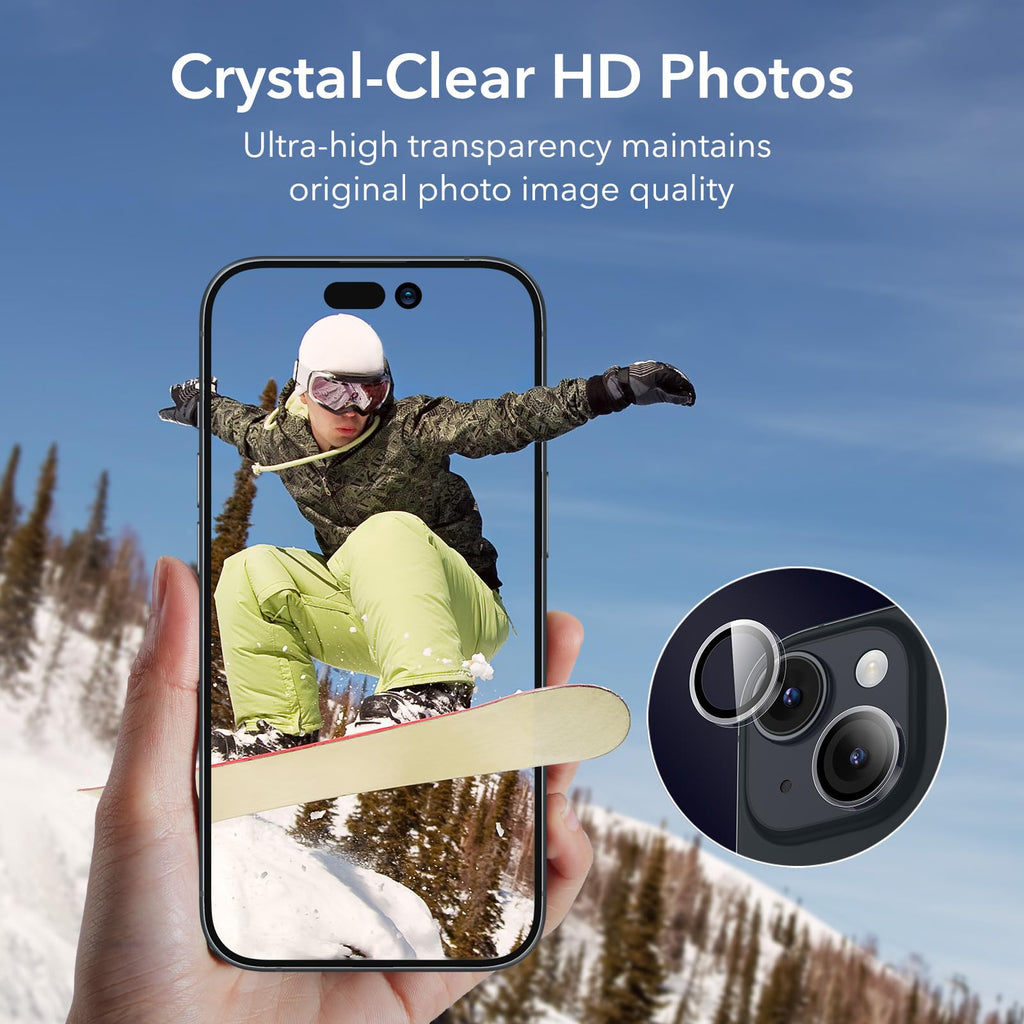 ESR for iPhone Duo Camera Lens Protector, 2 Pack, Black