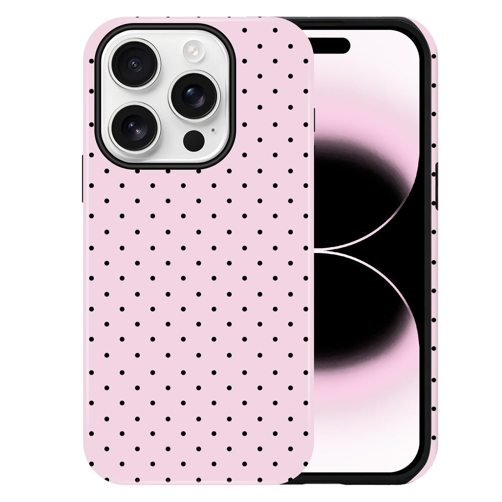 Polka Dot Pattern Phone Case for iPhone 16 Pro Max 6.9", Navy
