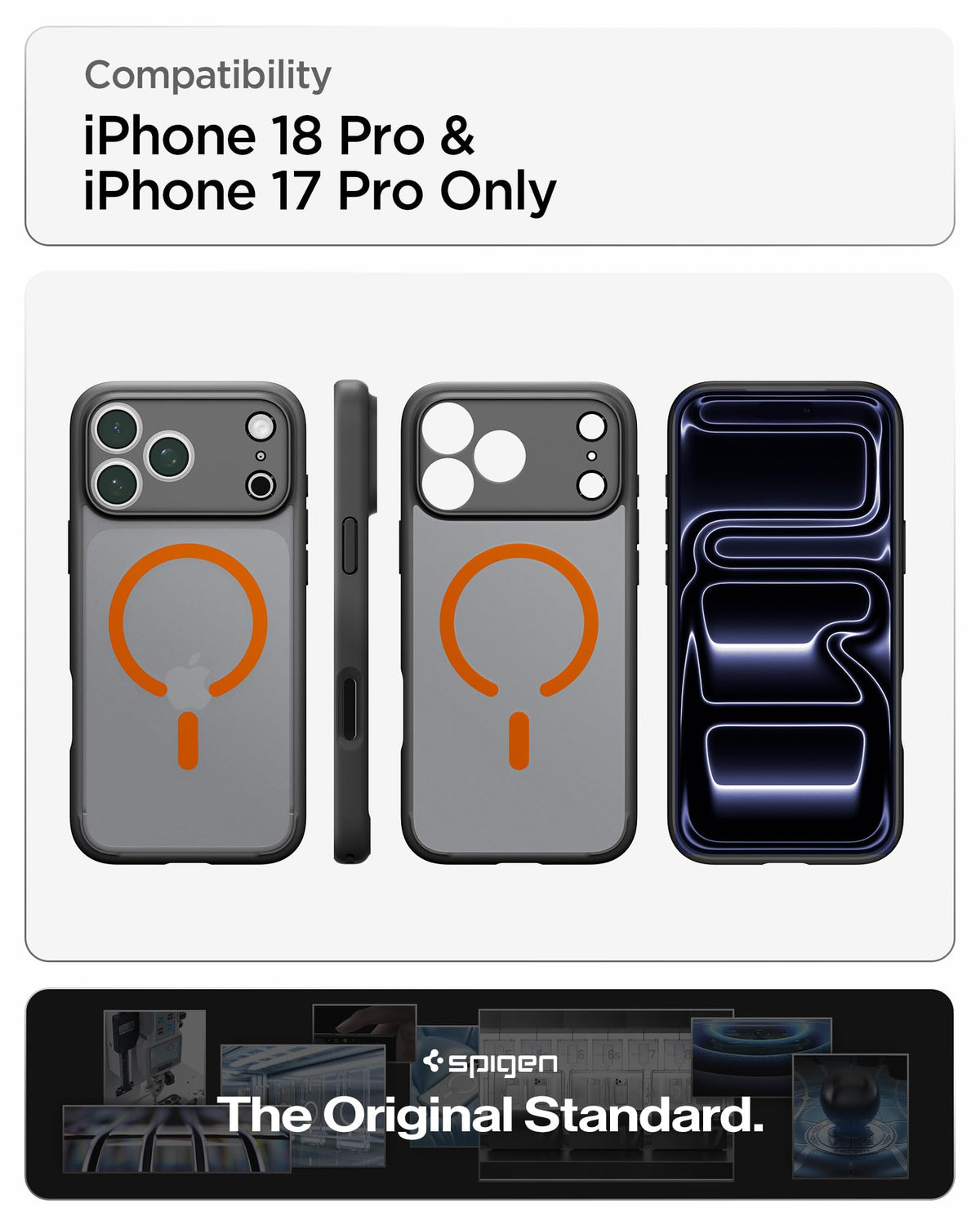 Spigen Ultra Hybrid MagFit for iPhone 17 Pro / 18 Pro Case, Frost Black