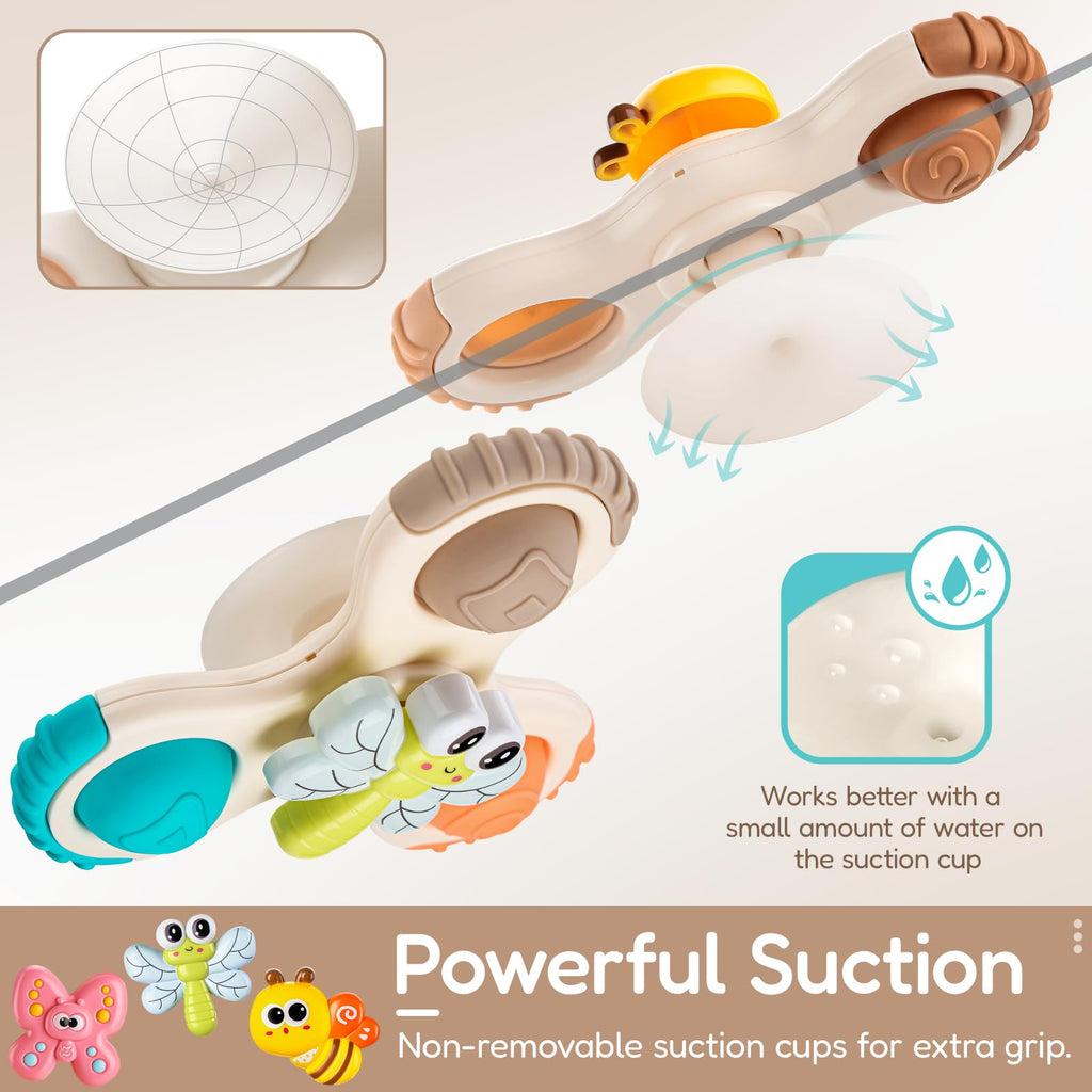 ALASOU Pop Suction Cup Spinner Airplane Travel Toys for 1 Year Old Boy Girl