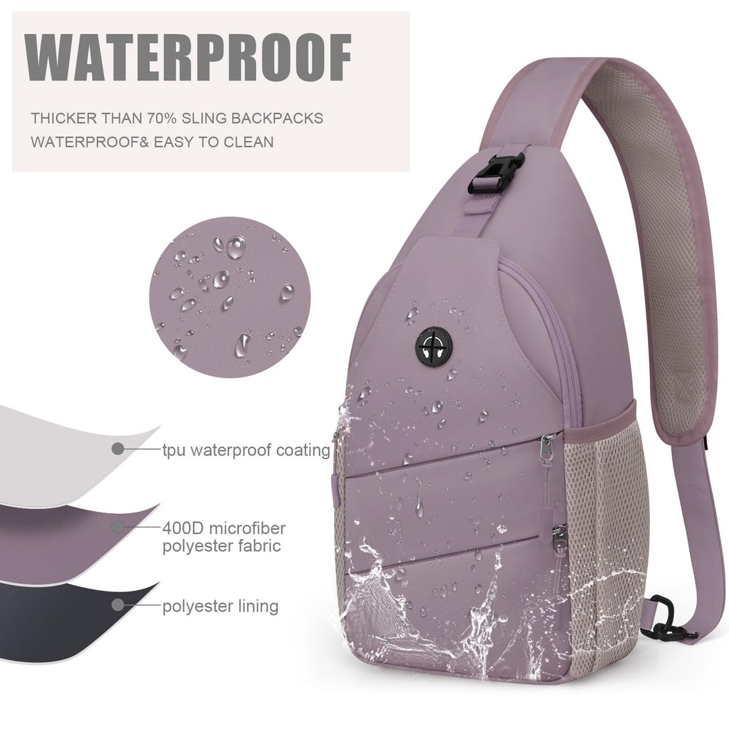 Pritent Crossbody Bags for Women Men Trendy Sling Bag Backpack Casual Chest Bag with Convertible Shoulder Strap