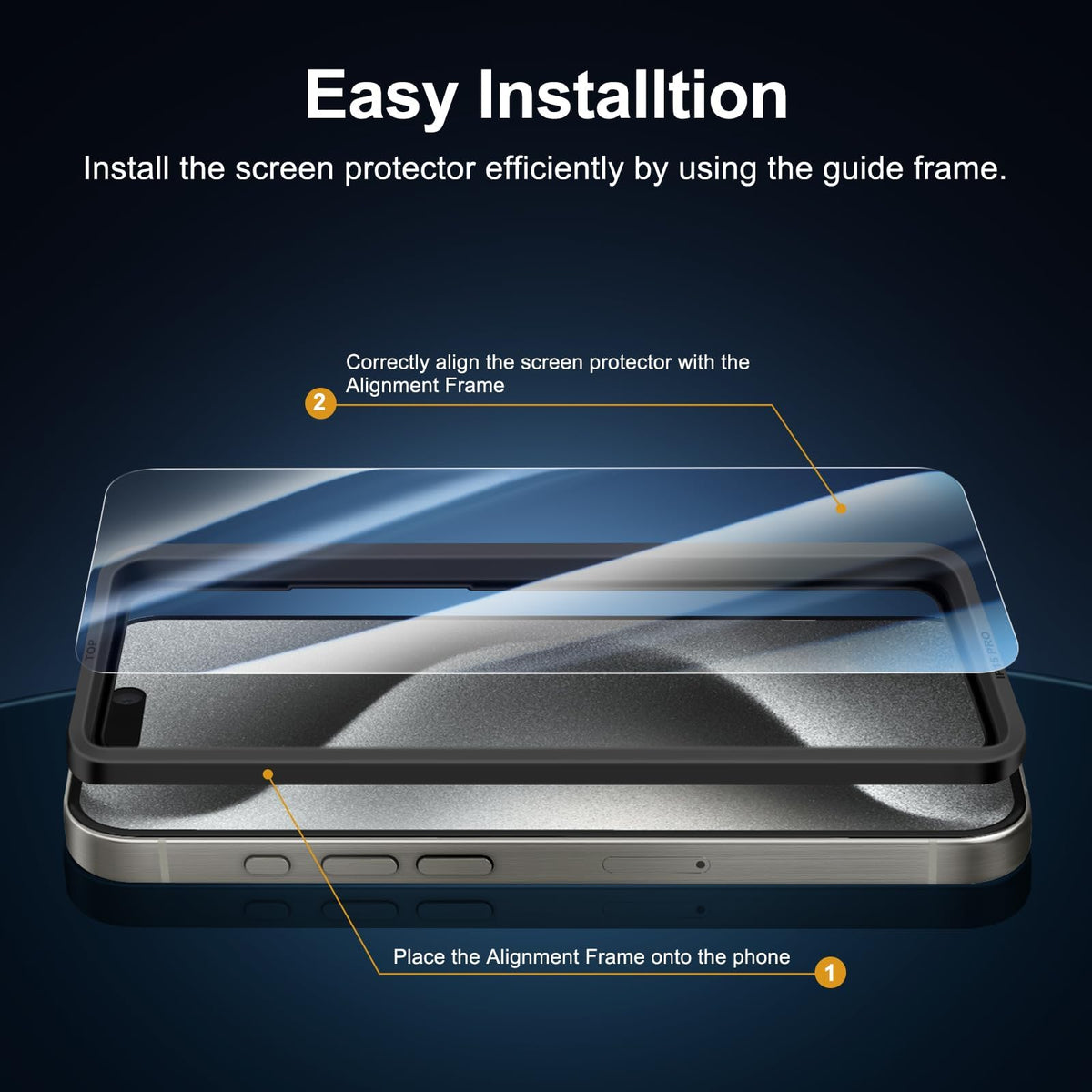 NEW'C for iPhone 16, iPhone 15 Screen Protector Installation Tool Included