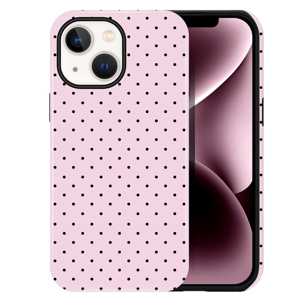 Polka Dot Pattern Phone Case for iPhone 16 Pro Max 6.9", Navy