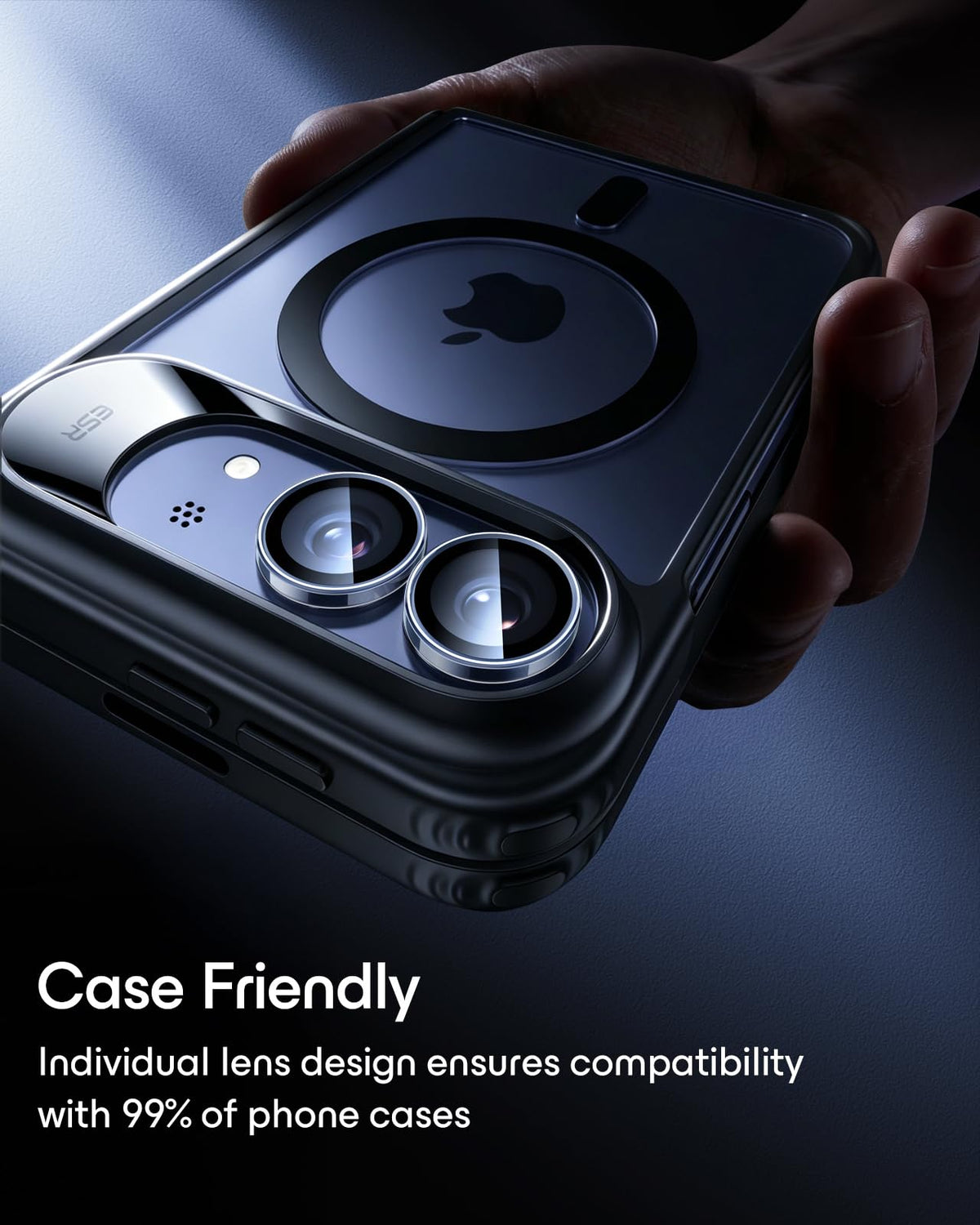 ESR for iPhone Duo Camera Lens Protector, 2 Pack, Black