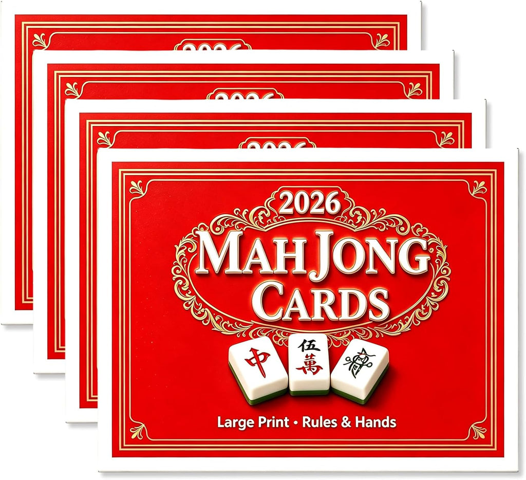 2026 Mah Jong Card, Large Print for American Rules - 4Pcs