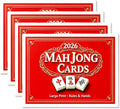 2026 Mah Jong Card, Large Print for American Rules - 4Pcs