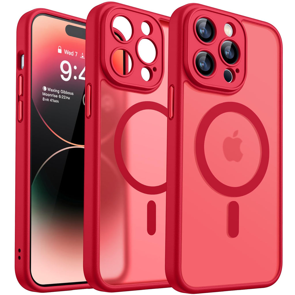 CANSHN Magnetic Shockproof for iPhone 17 Pro Max Case, Hot Pink