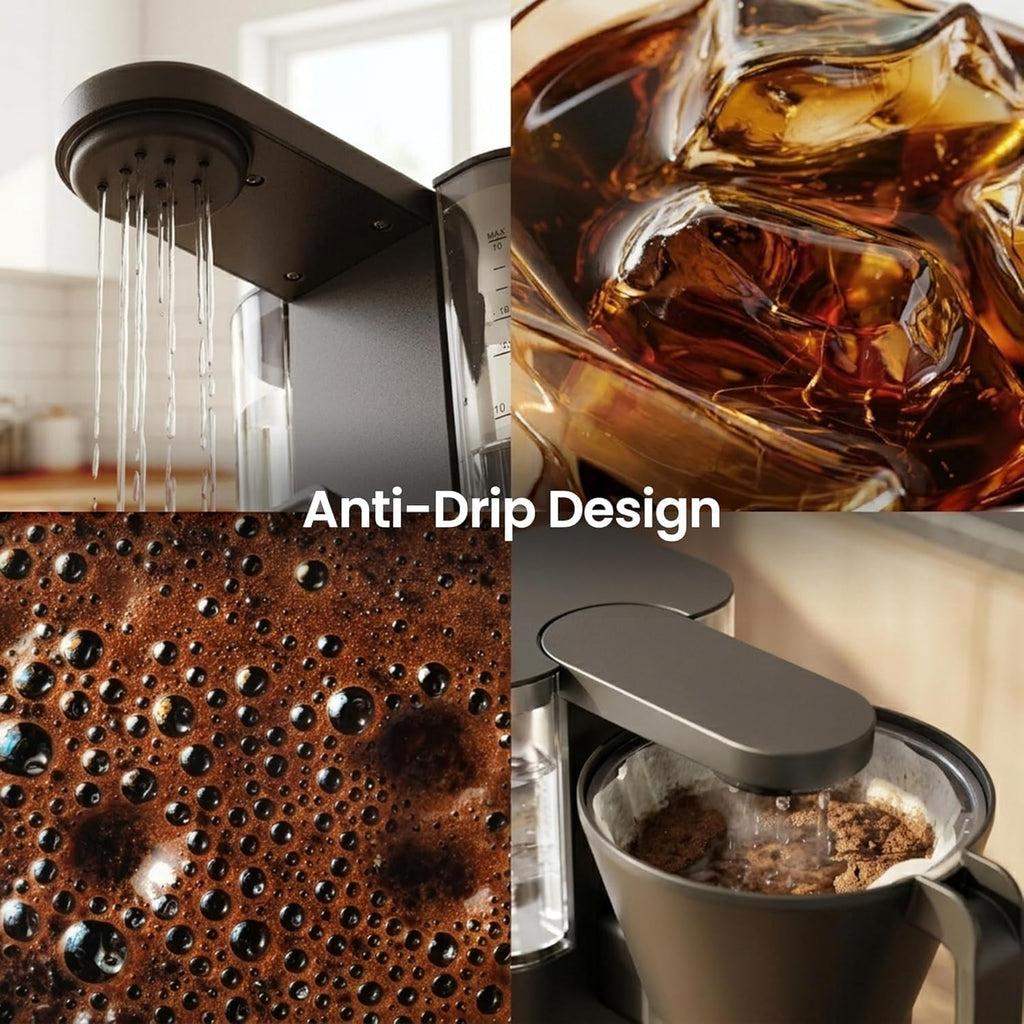 Kismile SCA-Certified 8-Cup Drip Coffee Maker with Pour-Over Control