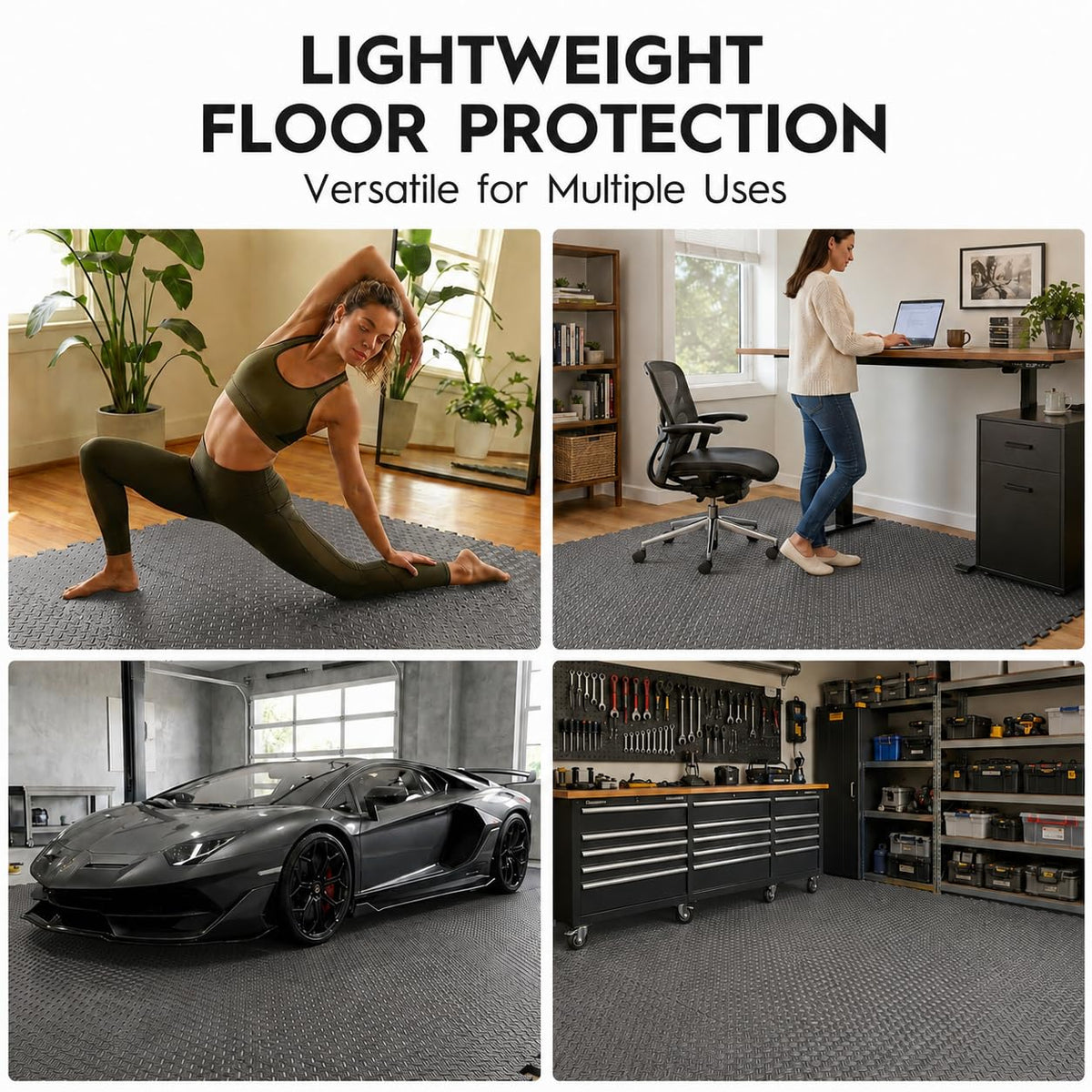 18 Pcs EVA Foam Floor Tiles, Puzzle Exercise Mat Set for Gym