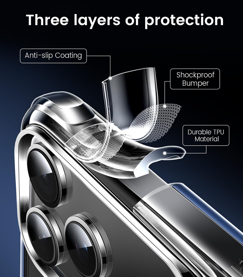 Mkeke for iPhone 18 Pro Max Case Clear [Not-Yellowing]