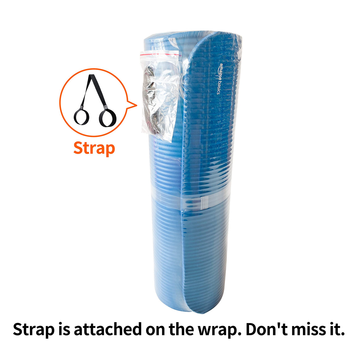 Amazon Basics Extra Thick Exercise Yoga Mat with Carrying Strap