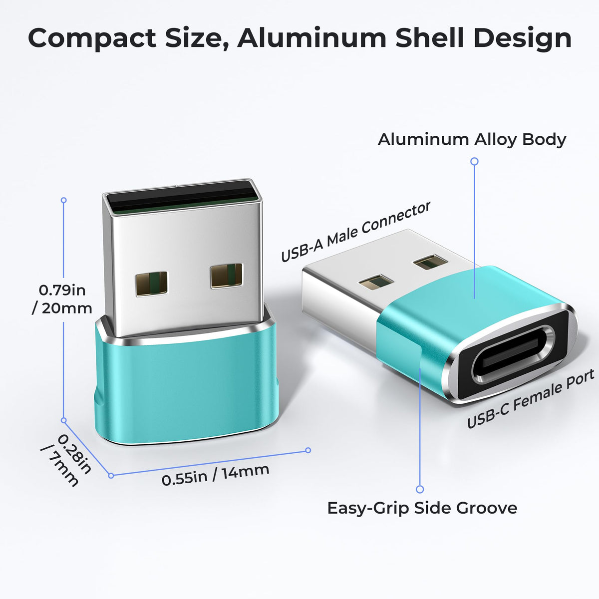 Basesailor USB C Female to USBA Male Adapter,Type C Charger Cable Connector
