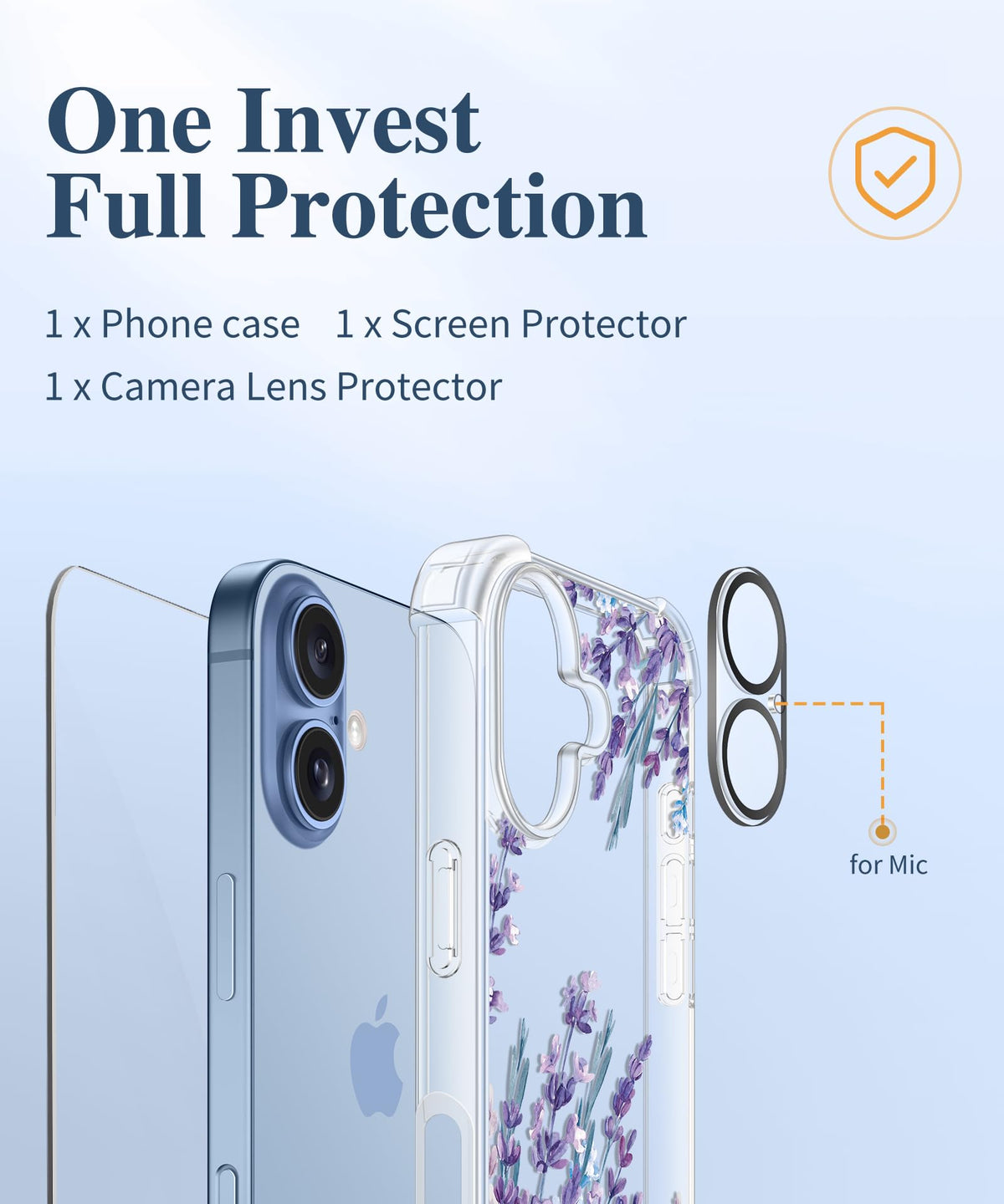 GVIEWIN for iPhone 18 Pro Max Case/17 Pro Max Case Floral Clear Slim Women