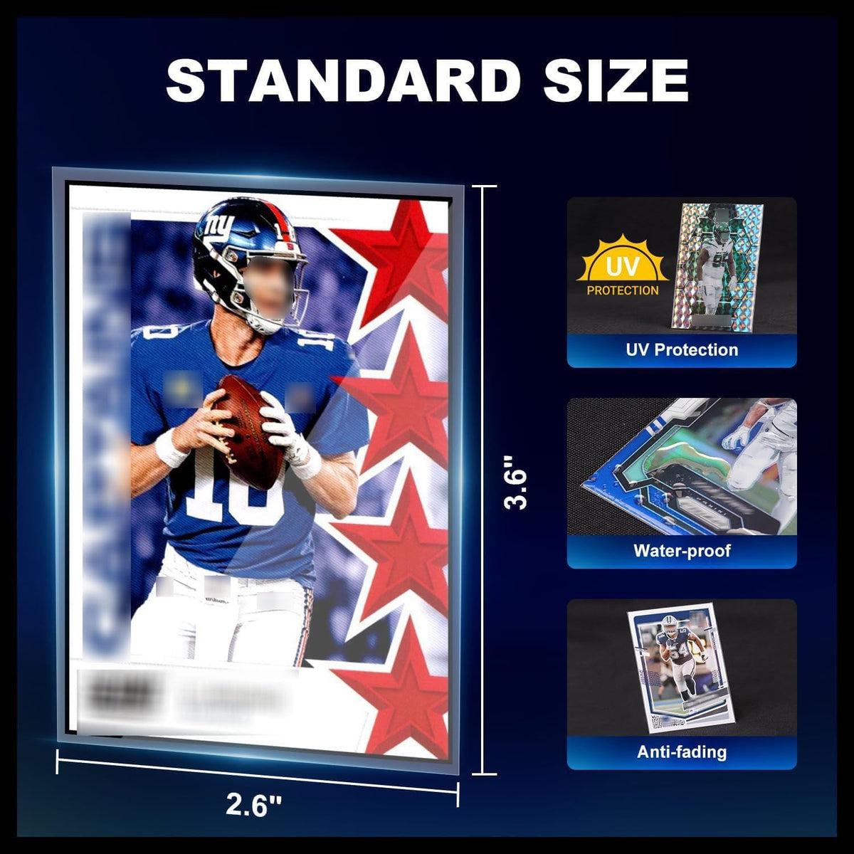 2000ct Card Sleeves for Trading Cards, Clear Soft Baseball Sports Sleeves
