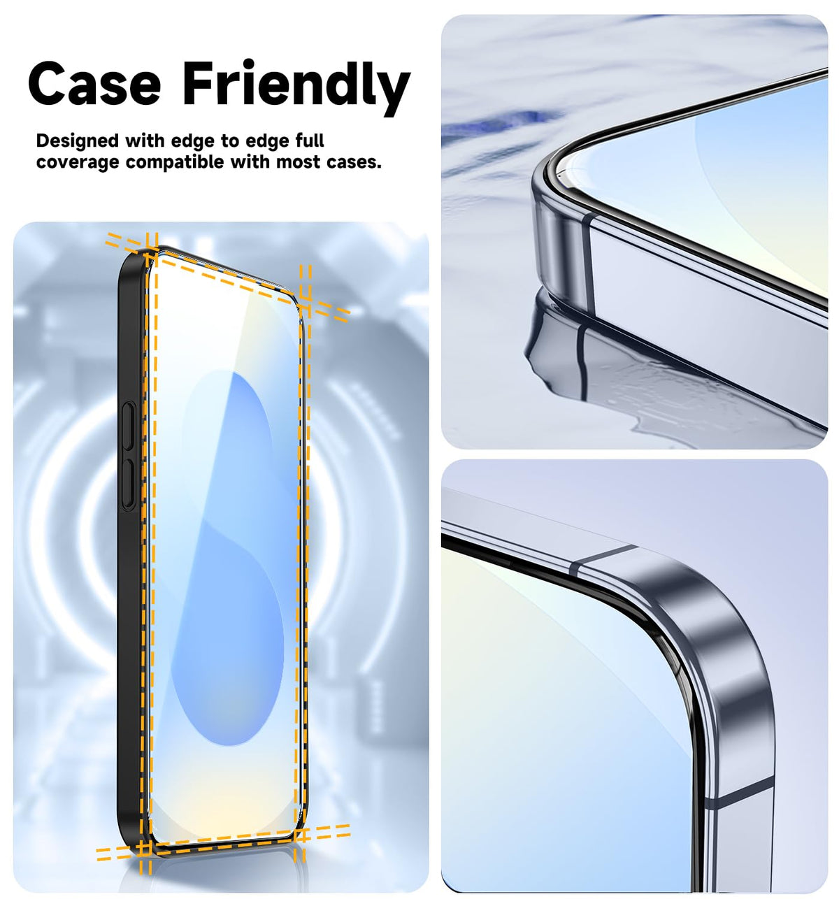 MAGIC JOHN 2 Pack Screen Protector for iPhone SE 3/SE 2 (2022/2020 Edition), iPhone7/8/6 Tempered Glass, Auto Dust-Elimination, Bubble Free, Easy Installation